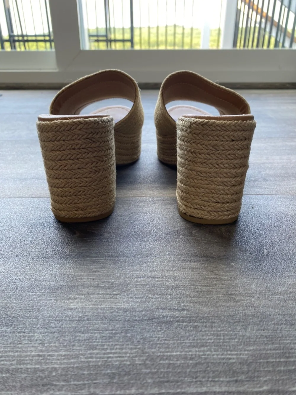 Soda Espadrille Slide Wedge Sandals 8.5